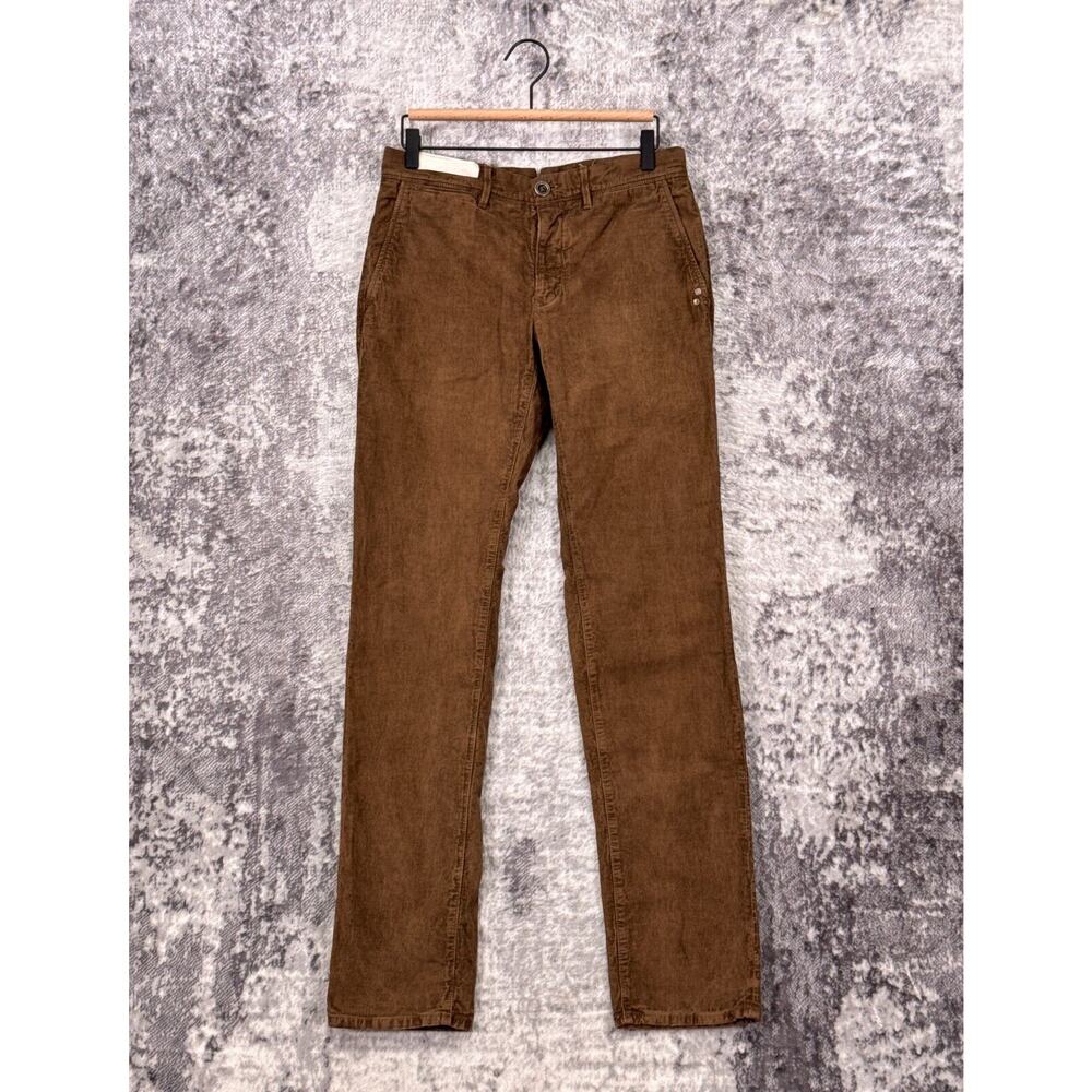 New Incotex Pants 26 Womens Boyfriend Fit Brown Corduroy